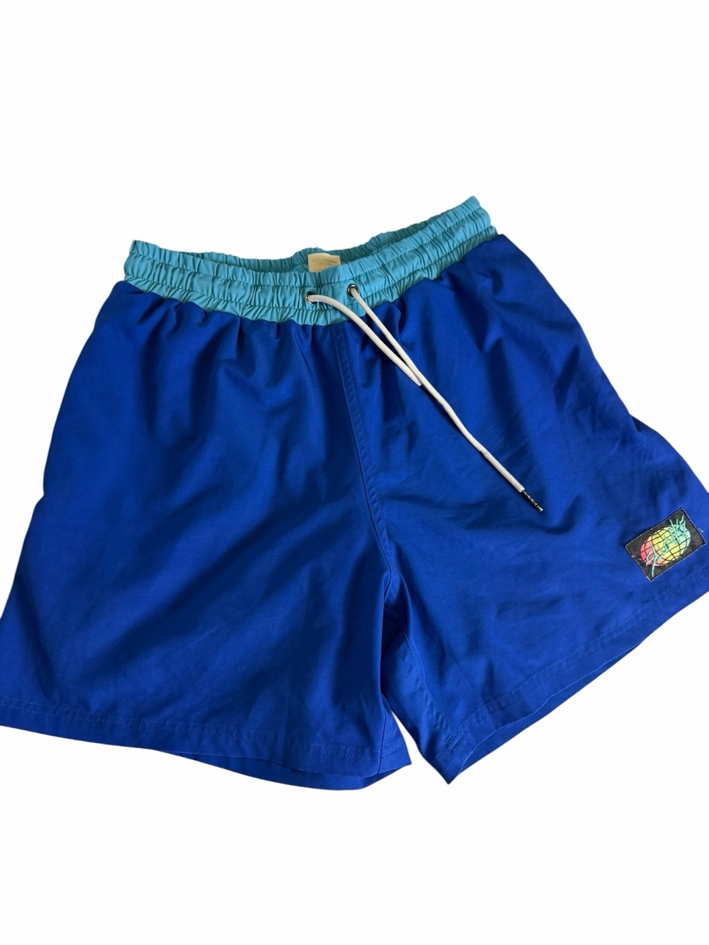 Slunks Beach Volleyball Swimwear Shorts Men's Size Small Performance Lined Blue